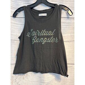 Spiritual Gangster Black Muscle Tank Top Size XS